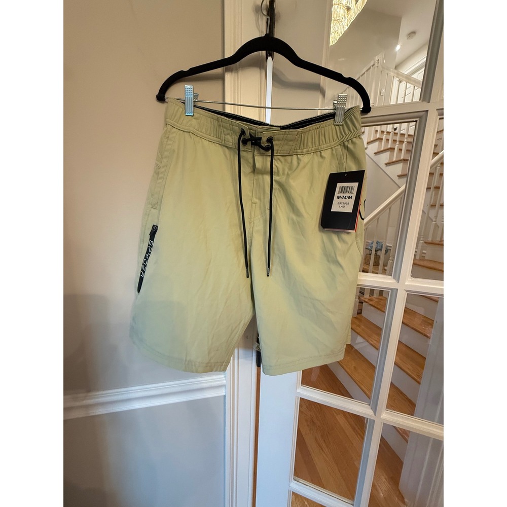 Spyder Swim Mens Board Shorts Green UV Protection Trunks M  New